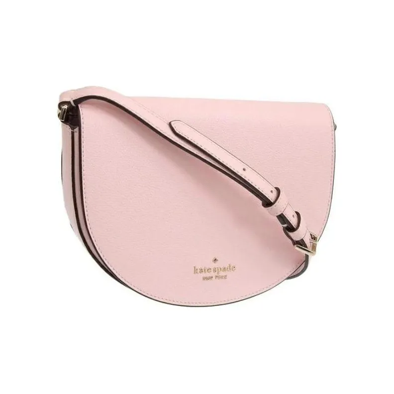 Kate Spade Litchi Grain Leather Crescent Bag, Shoulder Bag, Crossbody Bag Regular Women's Pink-1