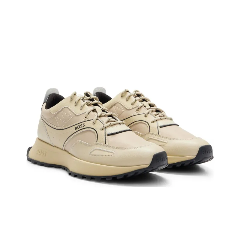 HUGO BOSS Low Top Casual Shoes Men's Light Beige-2