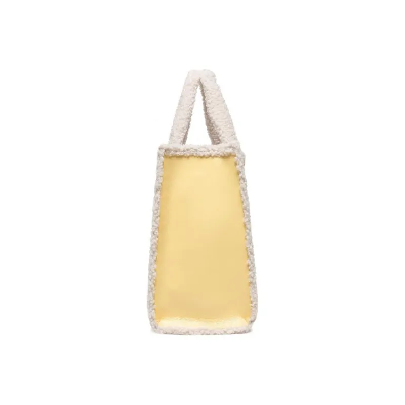 Furla Grained Leather Tote Bag Shopping Bag Handbag Women's Yellow-2