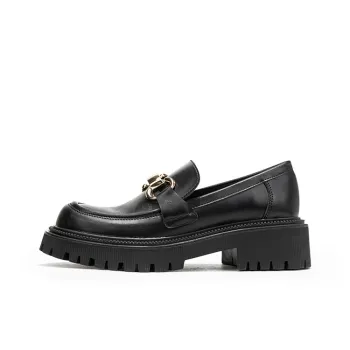 Wonderful Couple Loafers 5cm Women's Black