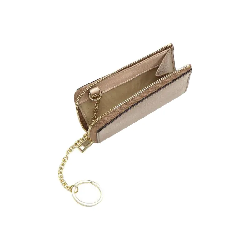 Furla Leather Coin Purses Key Pouches Women's Gray-3