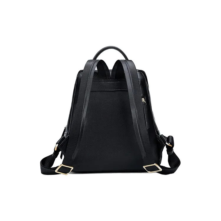 FOXER Cow Leather Handbag, Shoulder Bag, Backpack Medium Size Women's Black-5