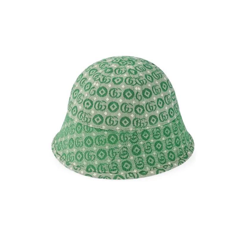 GUCCI Kids Double G Jacquard Cotton Hat-1