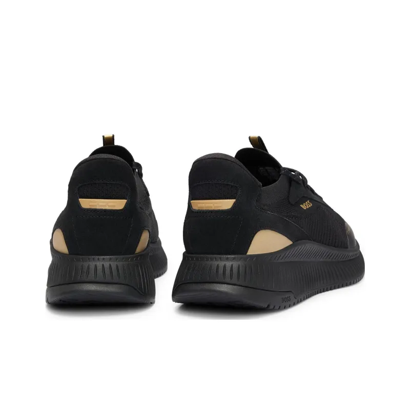 HUGO BOSS Cushioning, Wear Resistant Low Top Casual Shoes Men's Black-4