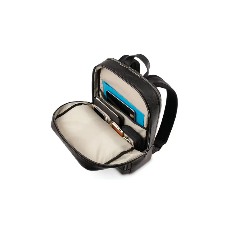 SAMSONITE Leather Laptop Backpack Men's Black-2