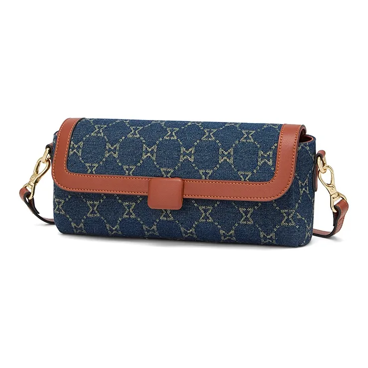 MashaLanti Denim Shoulder Bag, Crossbody Bag Regular Women's Royal Blue-1