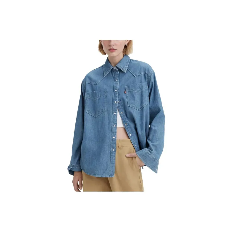 Levis Shirts Women's Dark Sky Blue-1