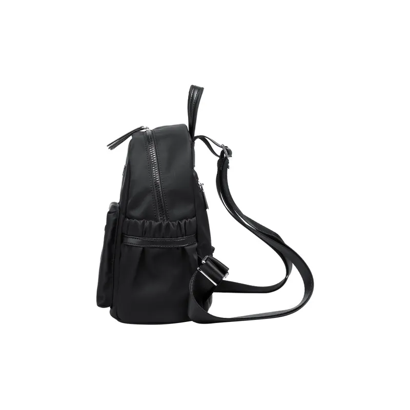 LEFF Fabric Backpack Women's Classic Black Milk Tea Apricot-10