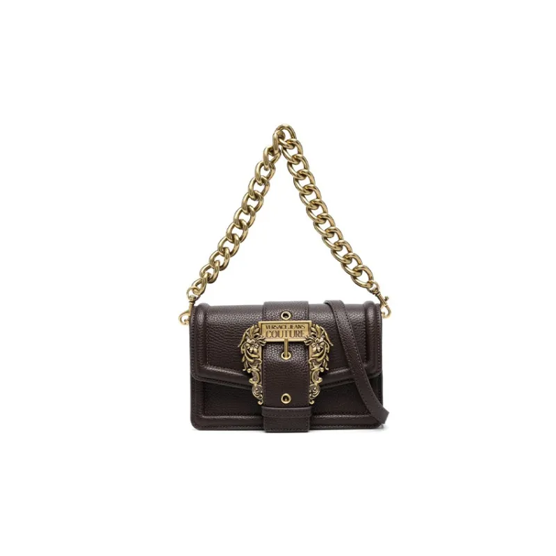 VERSACE JEANS COUTURE Polyurethane Portable Crossbody Bag, Shoulder Bag Women's Brown-0