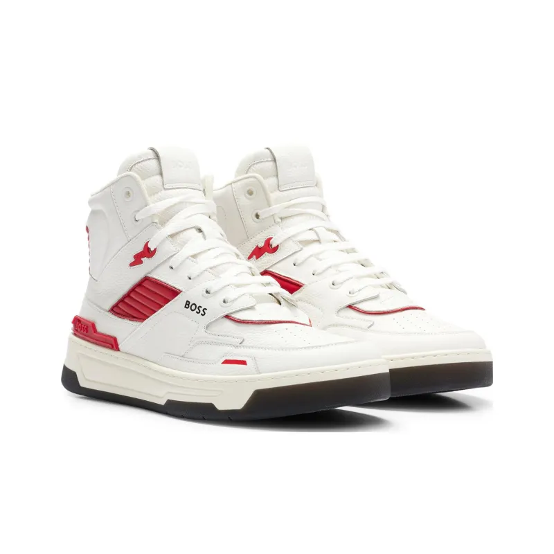 BOSS Quilted-panel High-top Sneakers-2