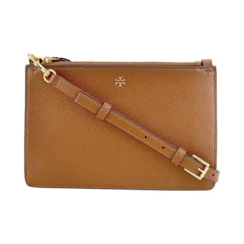 TORY BURCH Litchi Grain Leather Portable Crossbody Bag, Shoulder Bag Women's Brown