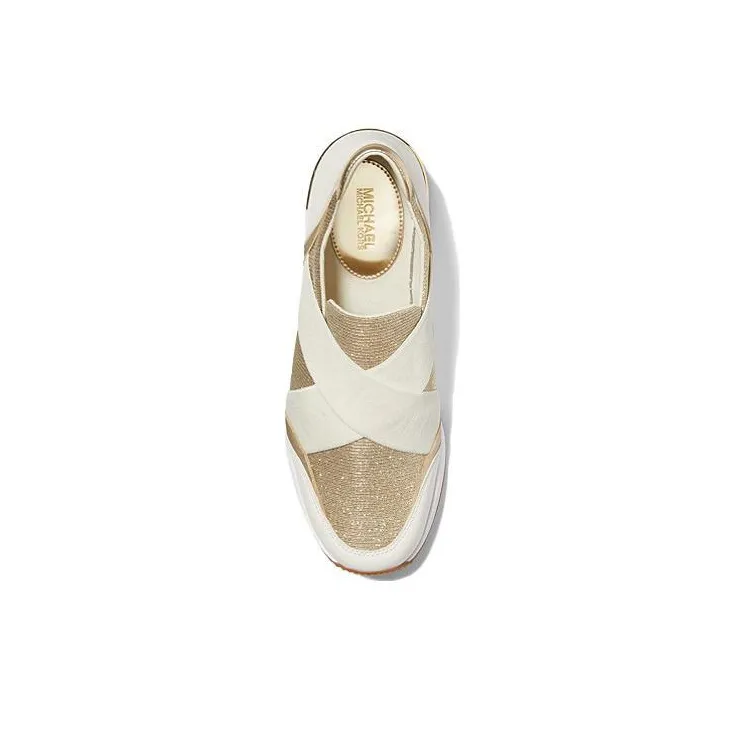MICHAEL KORS Geena Low-Top Casual Shoes Women's Light Gold-3