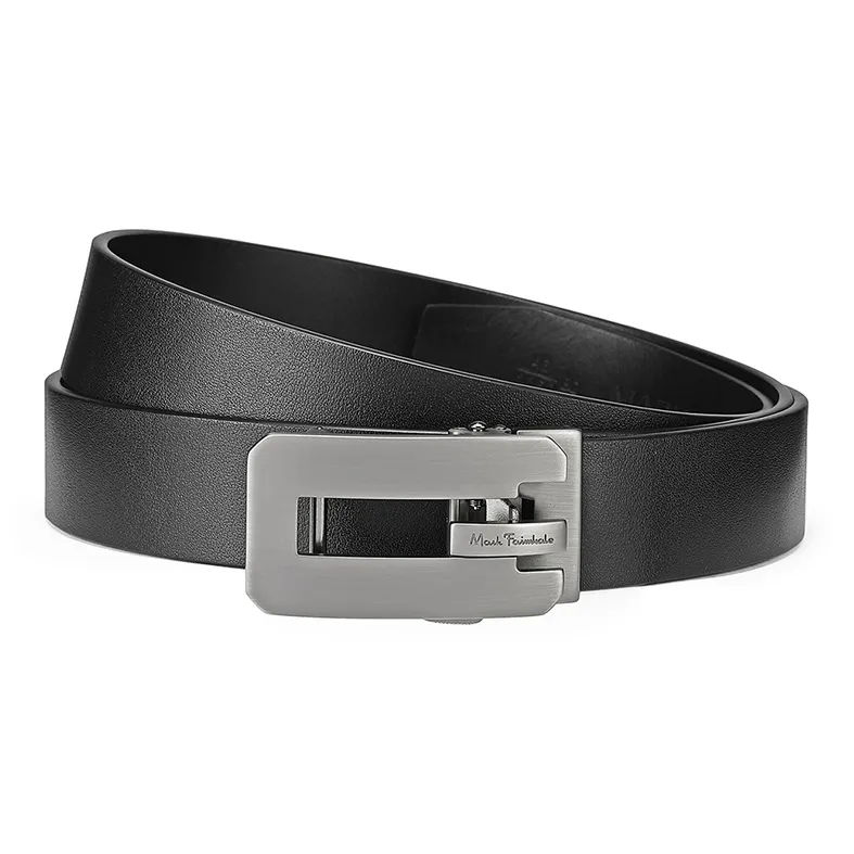 FAIRWHALE Solid Color Design, Head Layer, Automatic Buckle Genuine Leather Belts Men's Width 3.5CM-2