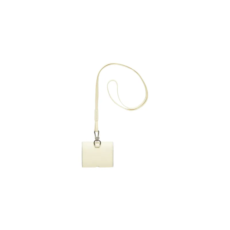 Valextra Calfskin AirPods Pro Protective Case Earphone Case Women's White-1