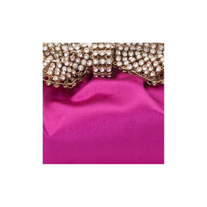 GUCCI Satin Clutch Regular Women's Fuchsia-7