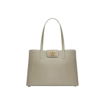 Furla 1927 Collection Leather Tote Bag Shopping Bag Shoulder Bag Handbag Large Size Women's Taupe