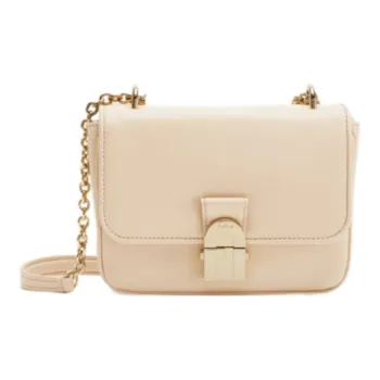 Furla Cosy Leather Small Square Bag Portable Crossbody Bag Shoulder Bag Women's Milk Tea