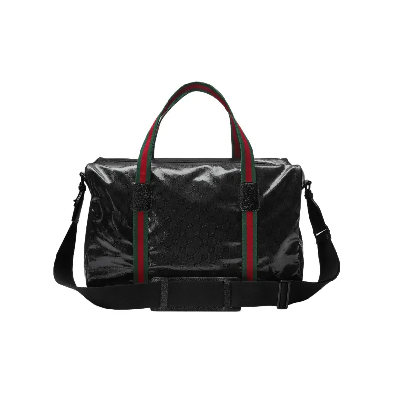 GUCCI Canvas Bag, Handbag, Shoulder Bag, Crossbody Bag, Travel Bag Large Size Men's Black-1