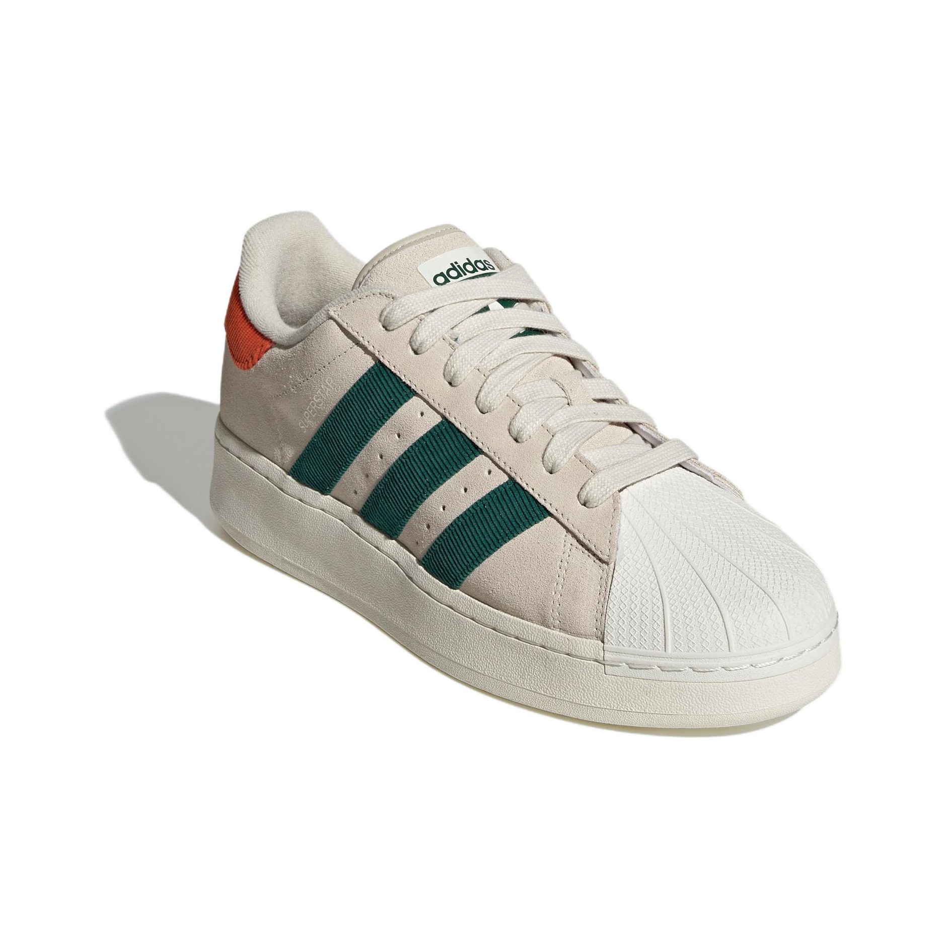 Adidas superstar green white orange hotsell