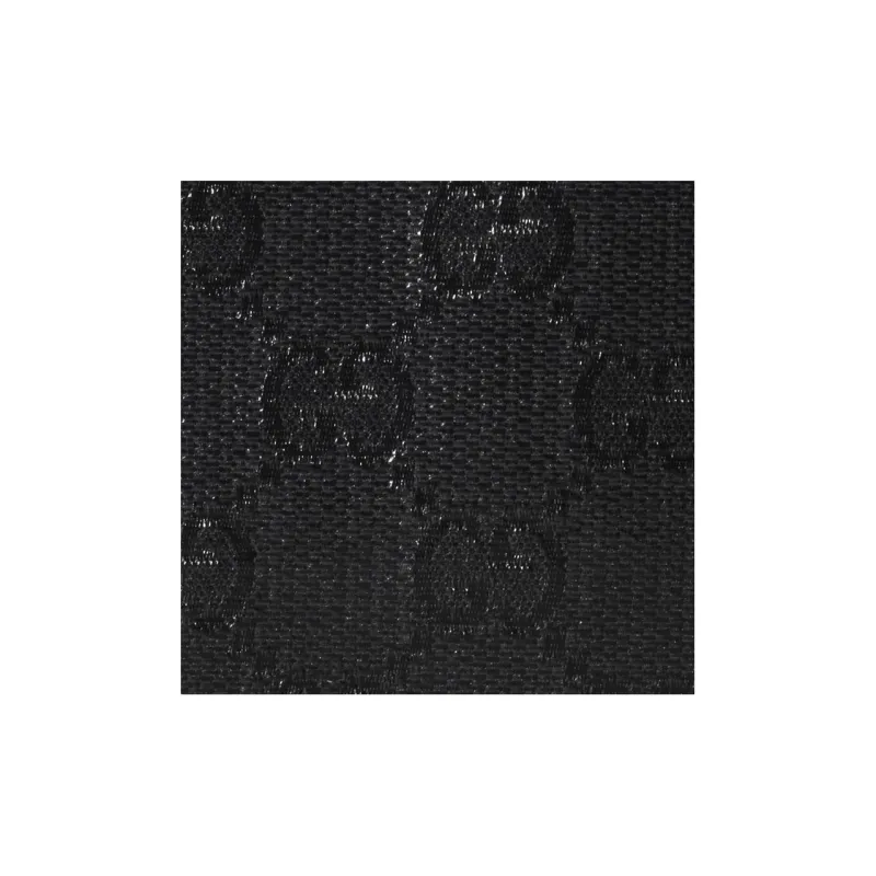 GUCCI Crystal Canvas With Leather Binding Canvas Bag Wallet Men's Black-5