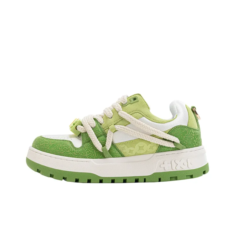LUCKISLE Lucky Shoes Low-Top Skateboard Shoes Unisex Dopamine Dressing Green-0
