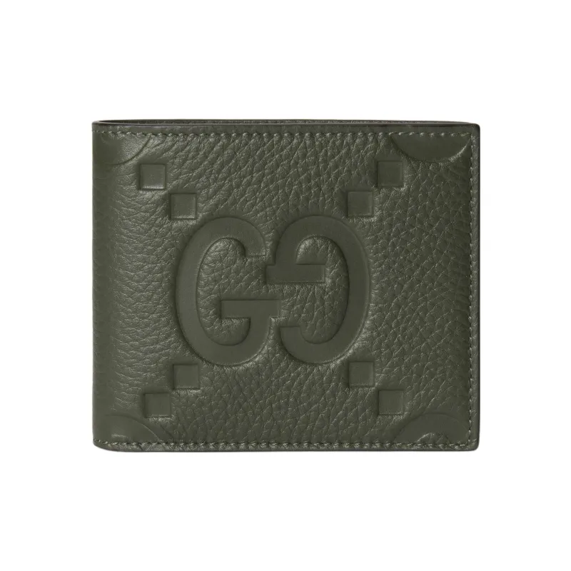 GUCCI Leather Wallet Men's Dark Green-0