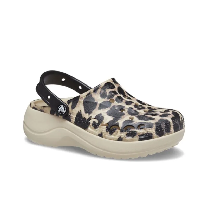 Crocs Baya Platform Clog Animal Print Clogs Women's Leopard Print-2