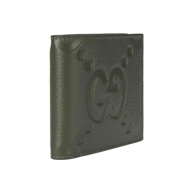 GUCCI Leather Wallet Men's Dark Green-2
