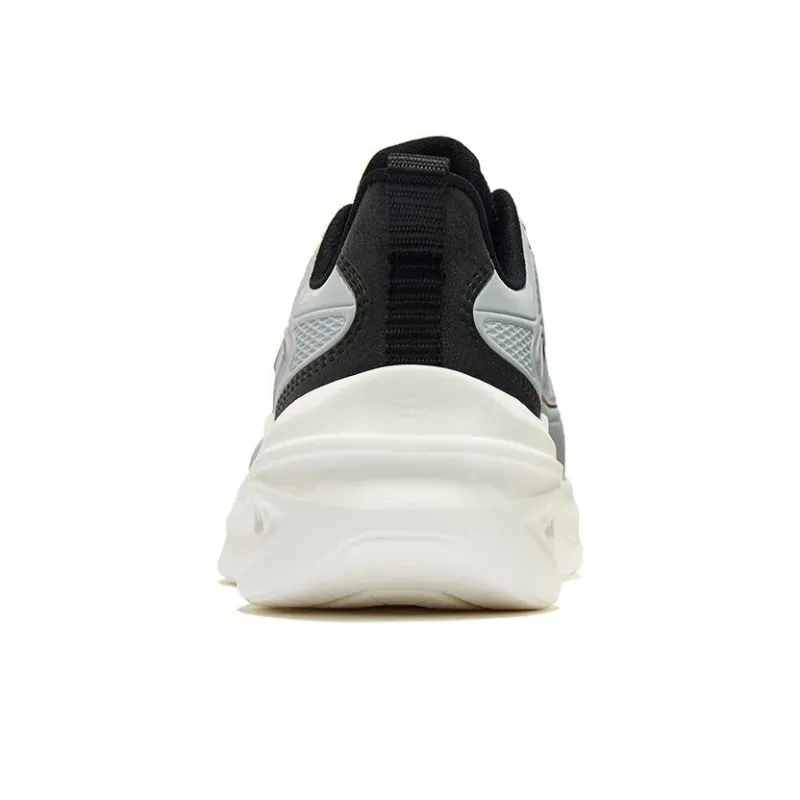 Erke Cushioned Slip Resistant Low Top Casual Running Shoes Men's Slate Gray Jet Black-4