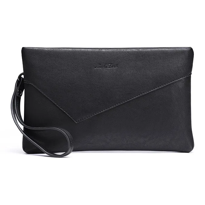 MashaLanti PU Envelope Bag Handbag Clutch Regular Men's Black-0