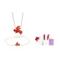 Red Agate Running Rabbit Bracelet & Necklace