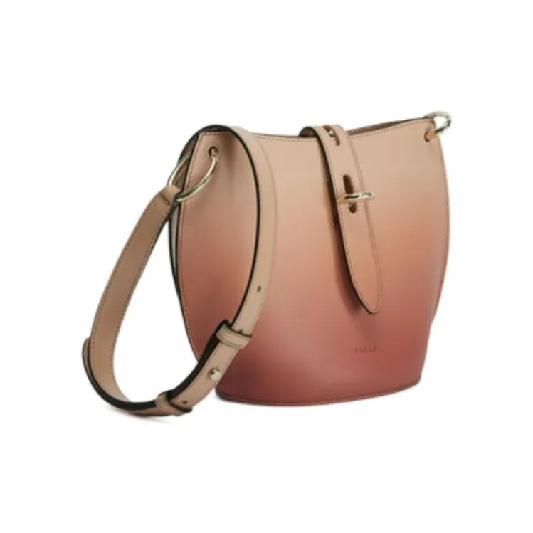 Furla Leather Tote Bag Shopping Bag Shoulder Bag Crossbody Bag Mini Women's Peach Pink-1