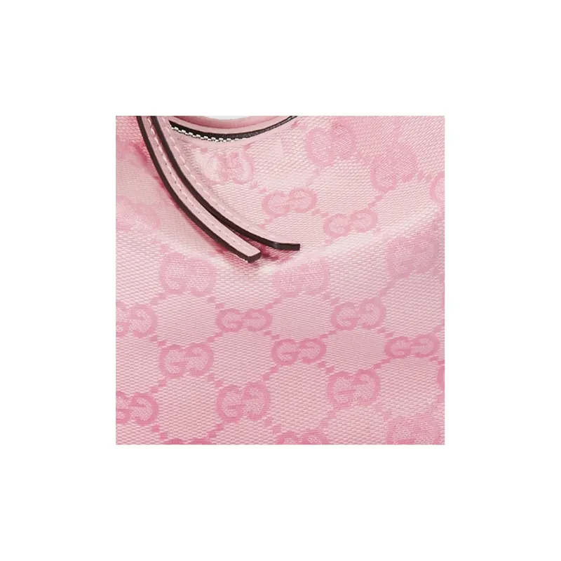 GUCCI Attache Crystal Canvas Bag, Dumpling Bag, Portable Crossbody Bag, Shoulder Bag Trumpets Women's Pink-9
