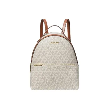 MICHAEL KORS Canvas Backpack Medium Size Women's White
