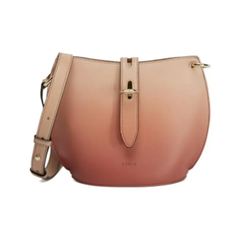 Furla Leather Tote Bag Shopping Bag Shoulder Bag Crossbody Bag Mini Women's Peach Pink-0