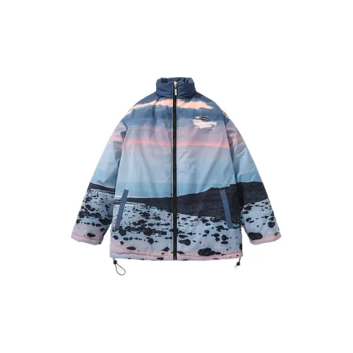 XXGOGO Puffer Jackets Unisex Gray Blue