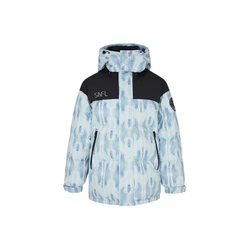 SNOW FLYING Down Jackets Women's Ice Blue Qixuan