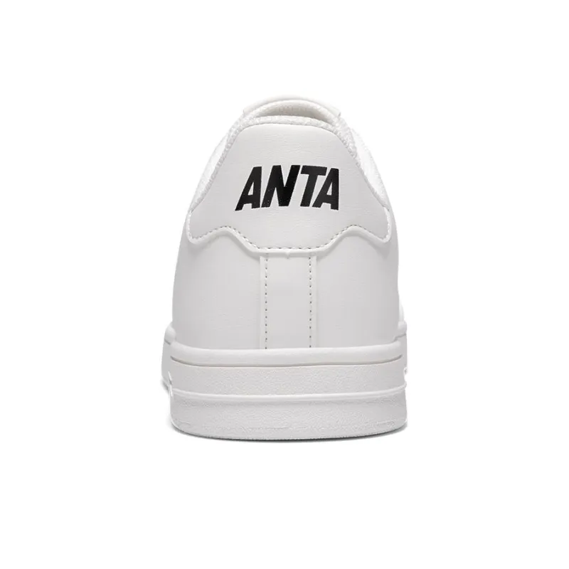 Anta Slip Resistant Cushioning Wear Resistant Low Top Skateboard Shoes Men's White-2