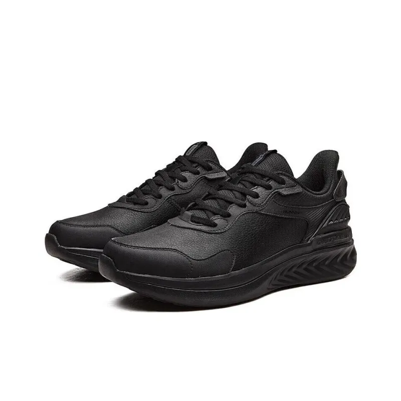 361° Cushioning Water Resistant Lightweight Rebound Low Top Running Shoes Men's Black-3