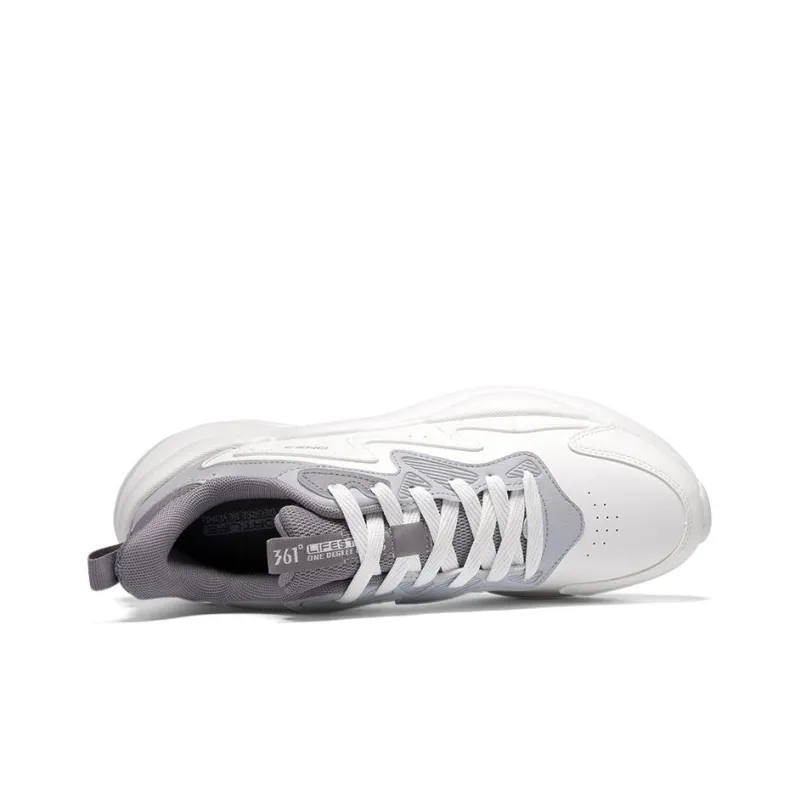 361° Wear resistant And Lightweight Low Top Running Shoes Men's White Gray-1
