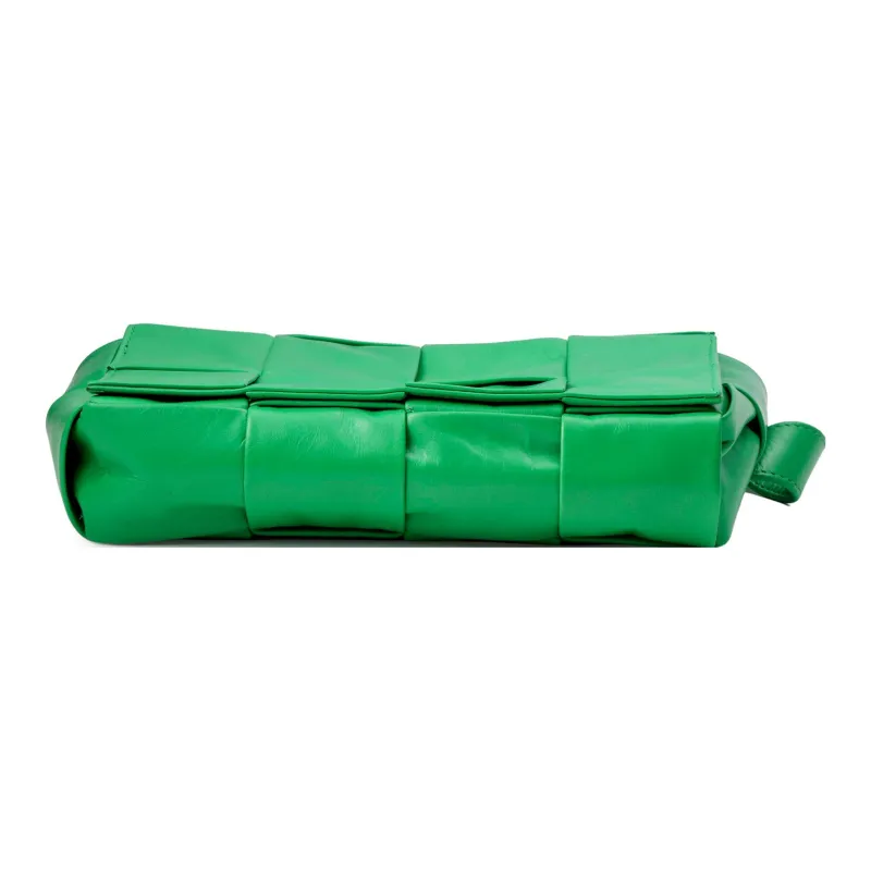Bottega Veneta Cassette Belt Cow Leather Box Bag Camera Bag Fanny Pack Crossbody Bags Mini Men's Parrot Green-4