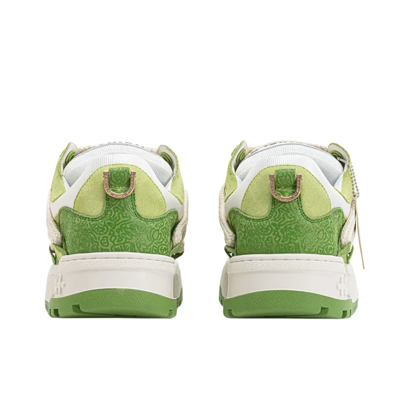LUCKISLE Lucky Shoes Low-Top Skateboard Shoes Unisex Dopamine Dressing Green-6