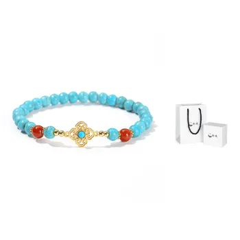 SHEEHHYY Blue Turquoise Bracelets Women's