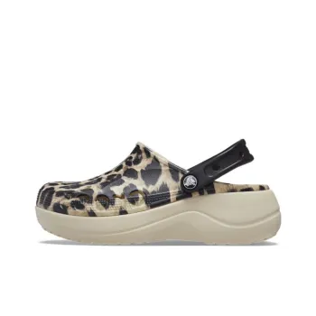 Crocs Baya Platform Clog Animal Print Clogs Women's Leopard Print