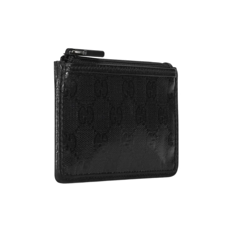 GUCCI Crystal Canvas Bag Card Holder Regular Men's Black-2