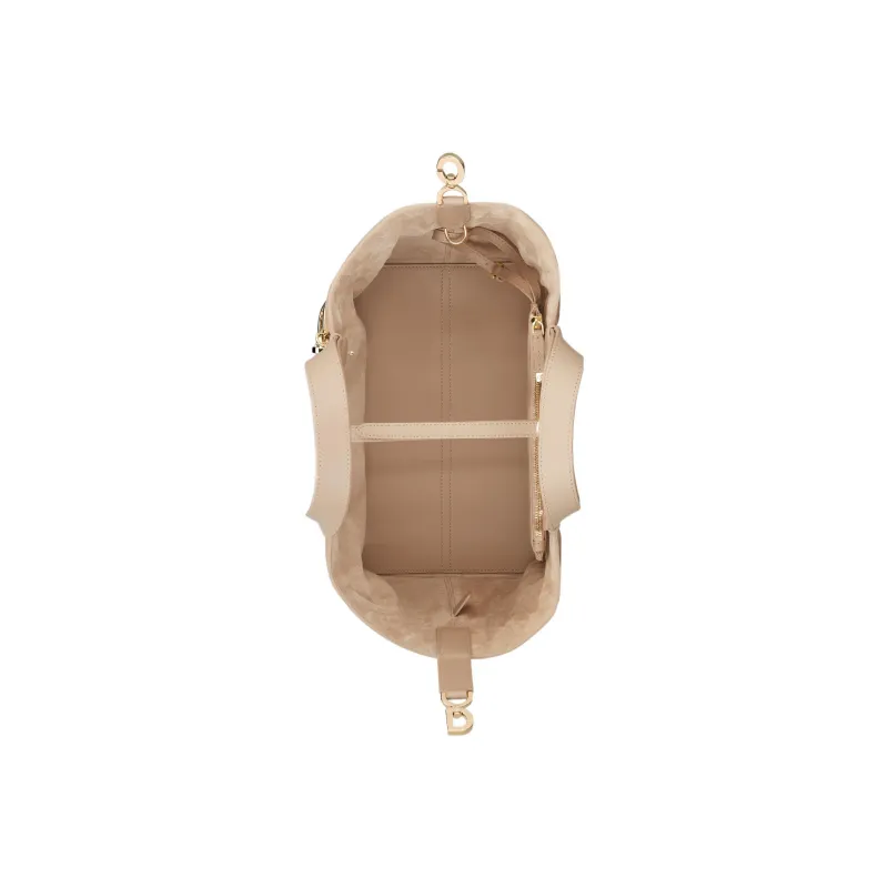 DIOR Cow Leather Native Handbag Medium Size Women's Pink Beige-5