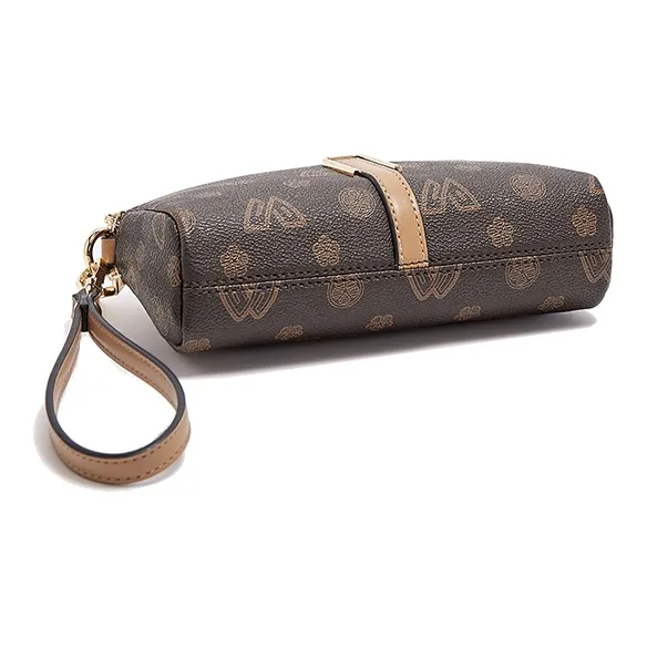 FOXER PVC Clutch Wallet Trumpets Women's Brown/White-2