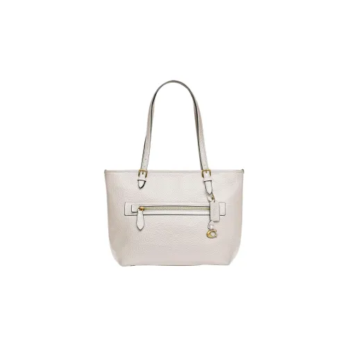 COACH Taylor Cow Leather Tote Bag, Shopping Bag, Shoulder Bag, Handbag Large Size Women's White