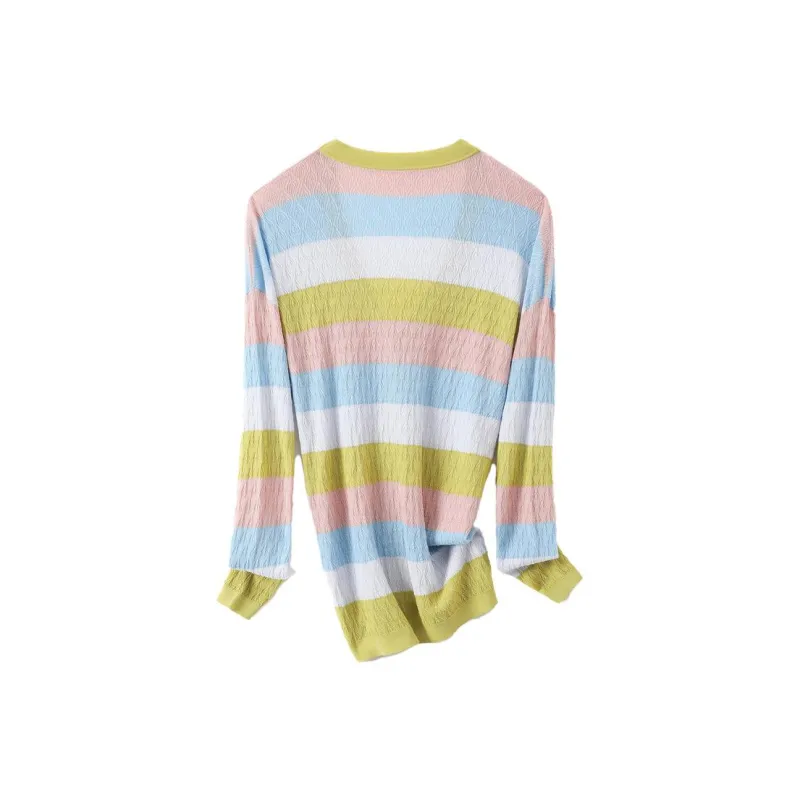 H YXIANG Knitwear Women's Mustard Yellow+Blue+Pink+Green-1