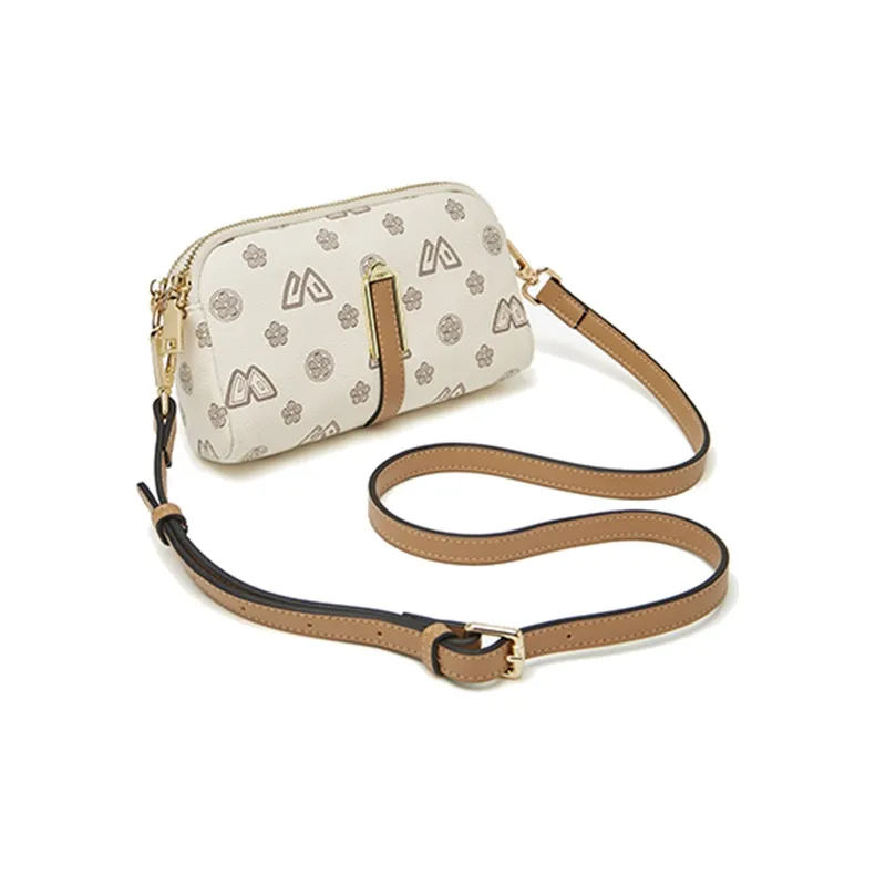 FOXER PVC Clutch Wallet Trumpets Women's Brown/White-5